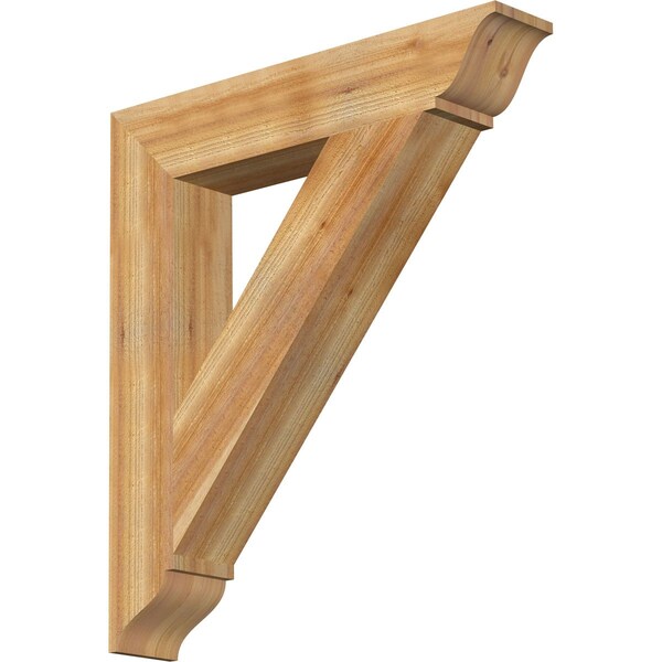 Ekena Millwork Traditional Traditional Rough Sawn Bracket, Western Red Cedar, 6"W x 34"D x 38"H BKT06X34X38TRA01RWR - main